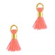 Mini Kwastje Ibiza style 0.7cm Gold-neon pink